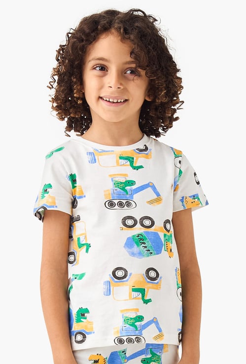 Juniors All-Over Print T-shirt and Pyjama Set