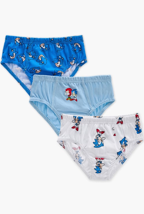 Juniors Sonic the Hedgehog Print Briefs - Set of 3