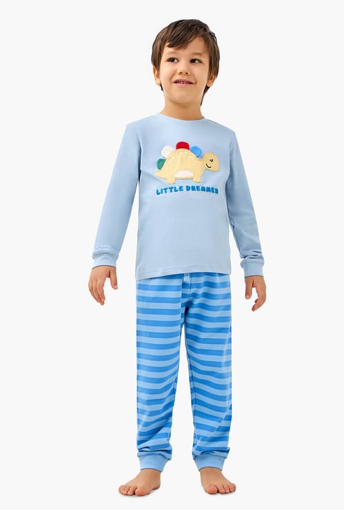 Juniors Dinosaur Applique T-shirt and Joggers