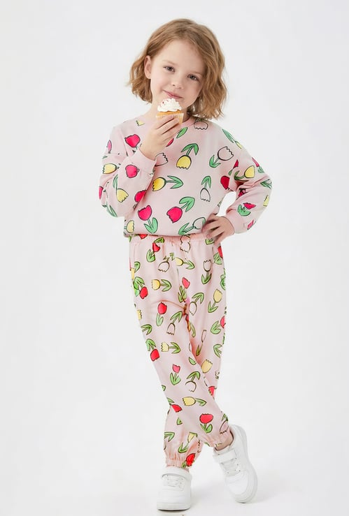 Juniors Floral Print Joggers