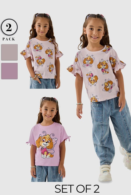 Juniors Skye Print T-shirt with Short Sleeves - Set of 2