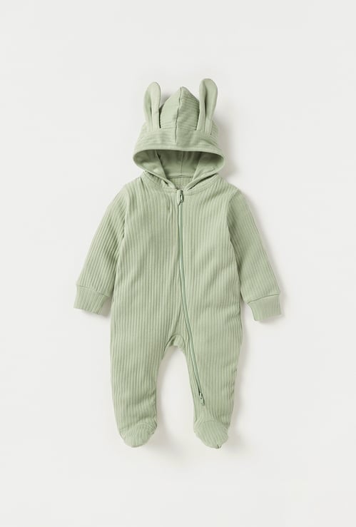 Juniors Ribbed Sleepsuit with Hood