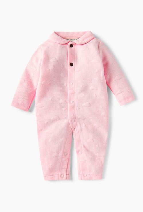 Juniors Jacquard Romper with Snap Button Closure