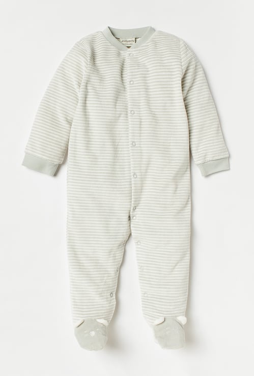 Juniors Striped Sleepsuit with Long Sleeves