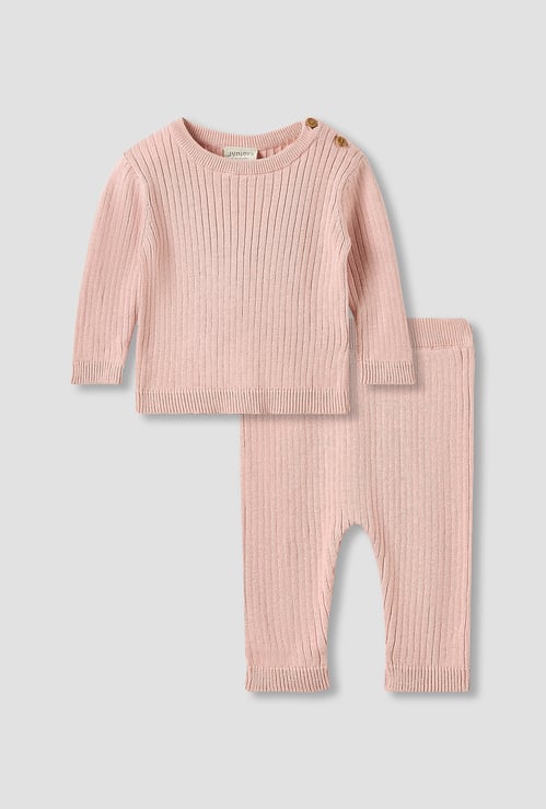 Juniors Ribbed T-shirt and Pyjama Set