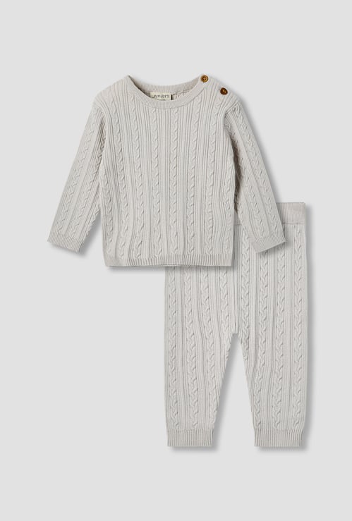 Juniors Knitted Sweater with Pants Set