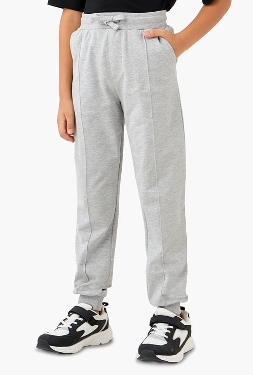 Juniors Solid Joggers with Elasticated Waistband and Pockets