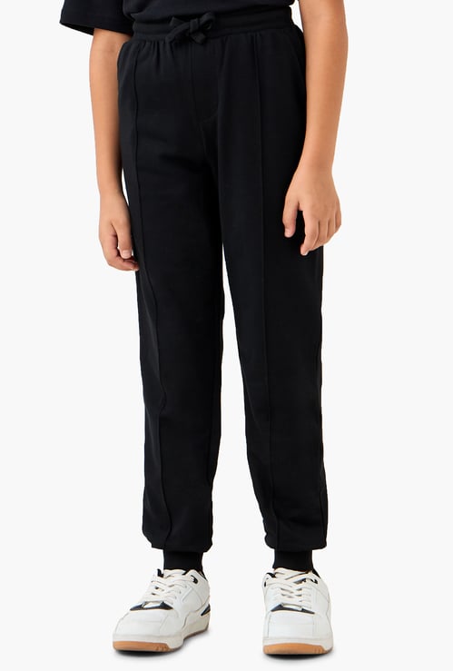 Juniors Solid Joggers with Elasticated Waistband and Pockets