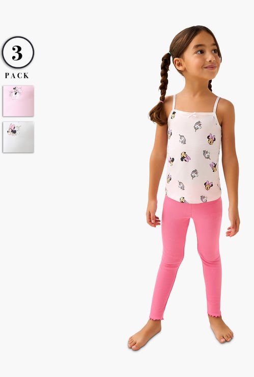Juniors Minnie Mouse Print Camisole - Pack of 3