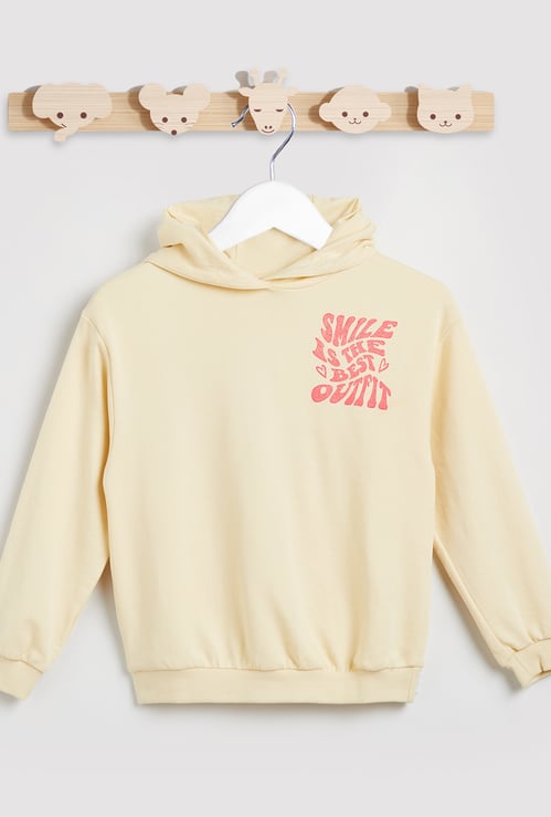 Juniors Back Graphic Print Sweatshirt