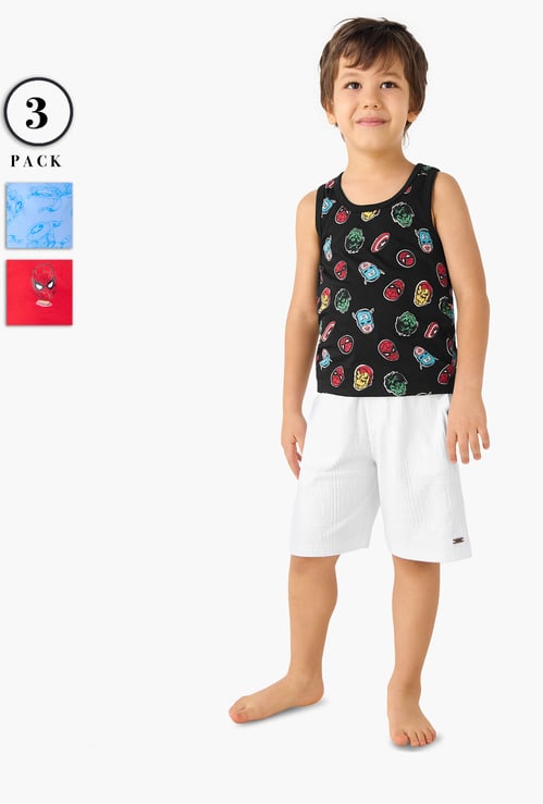 Juniors Avengers Printed Sleeveless Vest - Set of 3