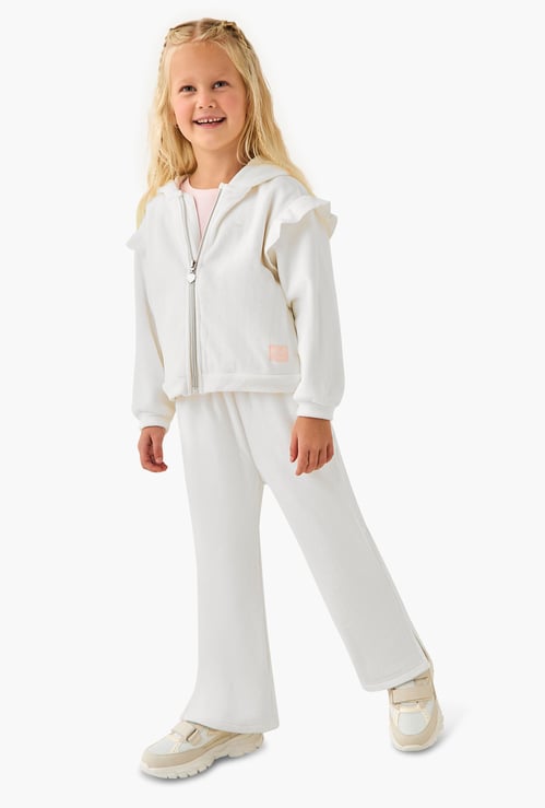 Juniors Textured Jacket and Track Pants Set