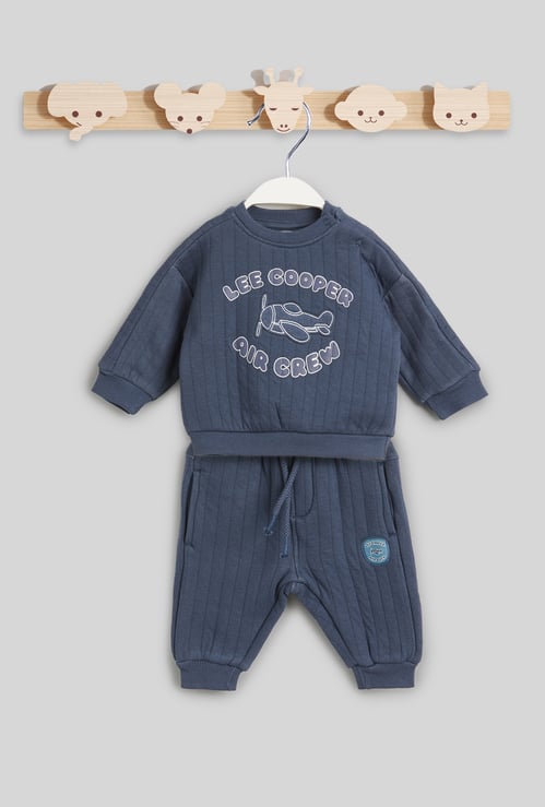 Juniors Printed Sweatshirt and Joggers Set