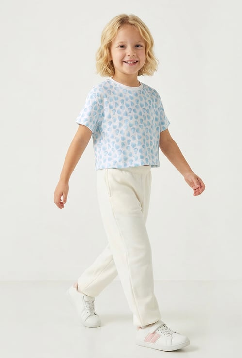 Juniors Heart Print T-shirt