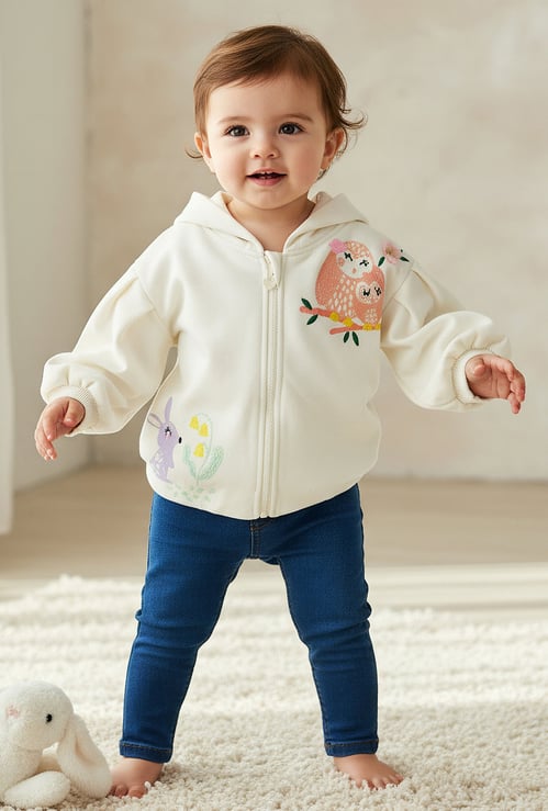 Juniors Printed Hooded Sweatshirt