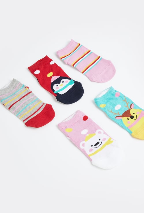 Juniors Assorted Ankle Length Socks - Set of 5