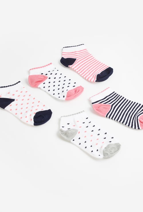Juniors Assorted Ankle Length Socks - Set of 5