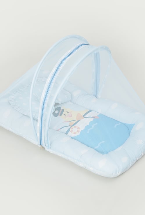 Juniors Printed Bed with Mosquito Net - 50x84 cm