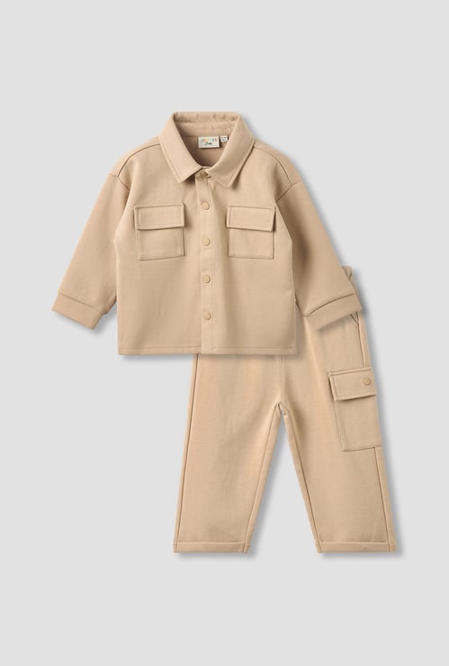 Juniors Solid Shirt and Pants Set
