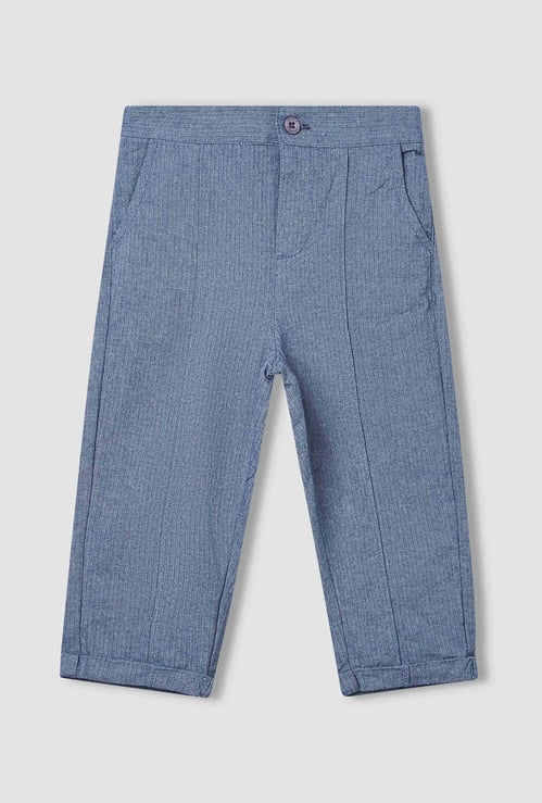 Juniors Striped Regular Fit Trousers
