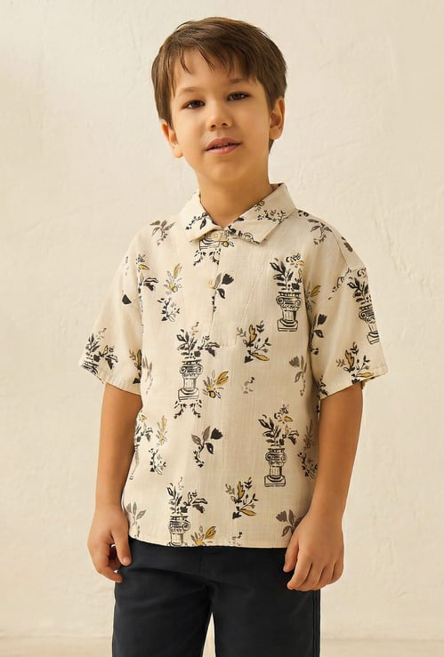 Juniors Floral Print Shirt