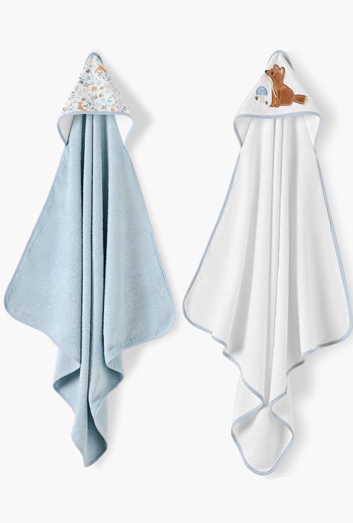 Juniors Fox Hooded Towel - Set of 2 - 75x75 cm