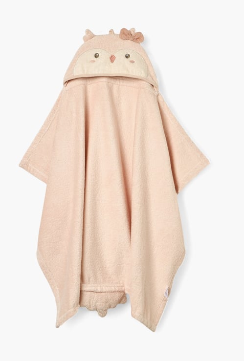 Juniors Owl Applique Hooded Towel - 68x94 cm