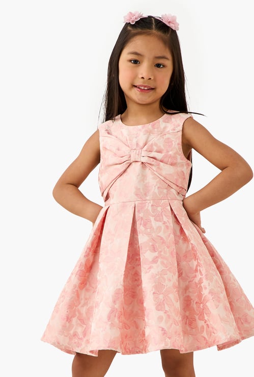 Juniors Floral Print A-line Dress