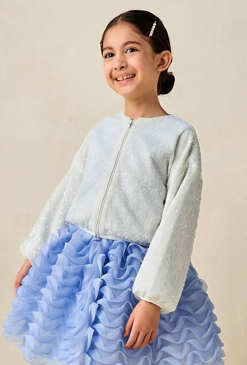 Juniors Sequinned Jacket