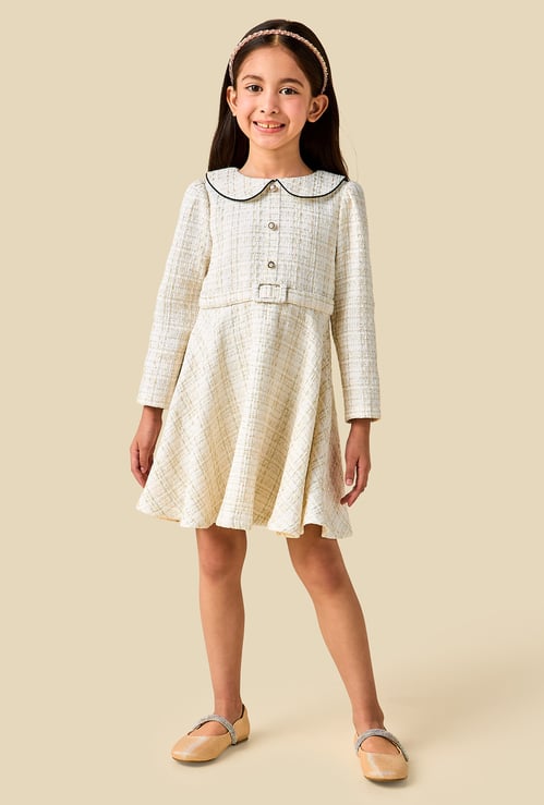 Boucle Peter Pan Collar A-line Dress