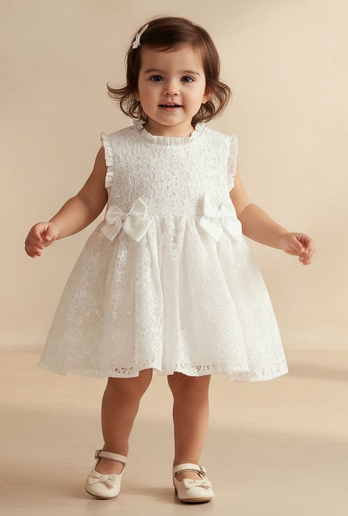 Juniors Sequin Embellished Dress with Bloomers