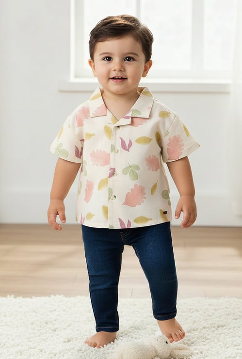 Giggles Leaf Print Shirt