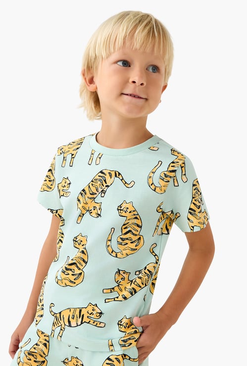 Juniors Tiger Print T-shirt