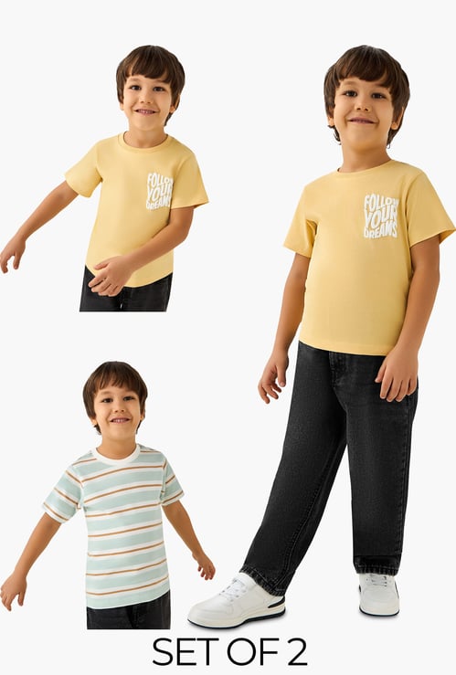 Juniors Assorted T-shirt - Pack of 2