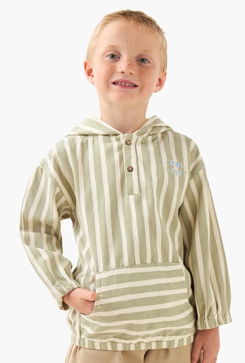 Juniors Striped Hoodie