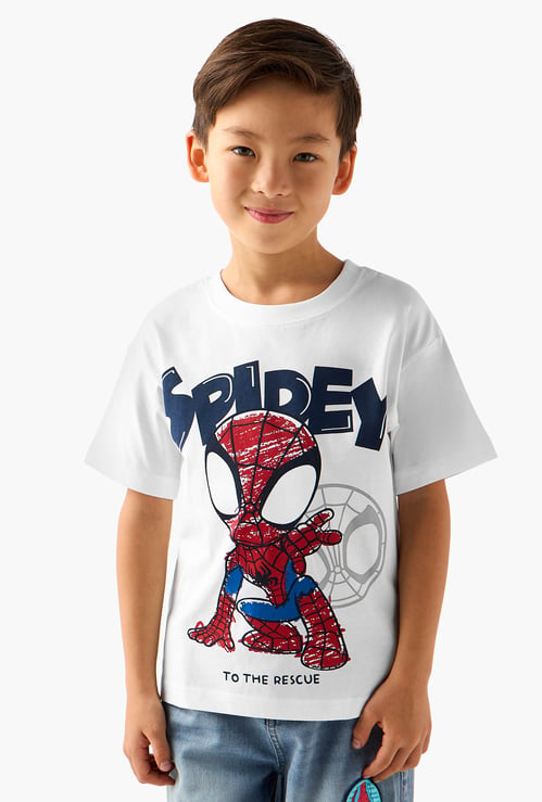 Juniors Spider-Man Print T-shirt