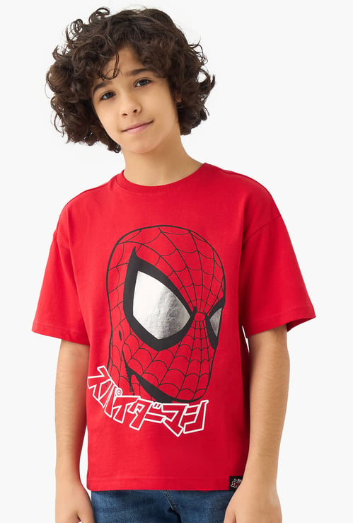 Juniors Spider-Man Print T-shirt