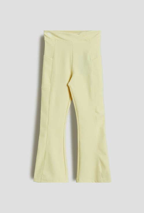 Junior Sports Ribbed Flared Trousers