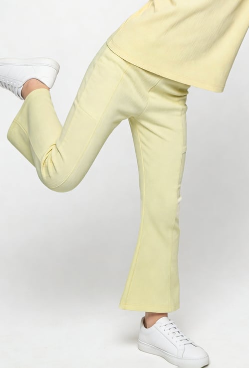 Junior Sports Ribbed Flared Trousers