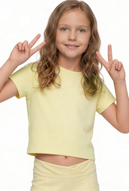 Junior Sports Ribbed Raglan Sleeves T-shirt