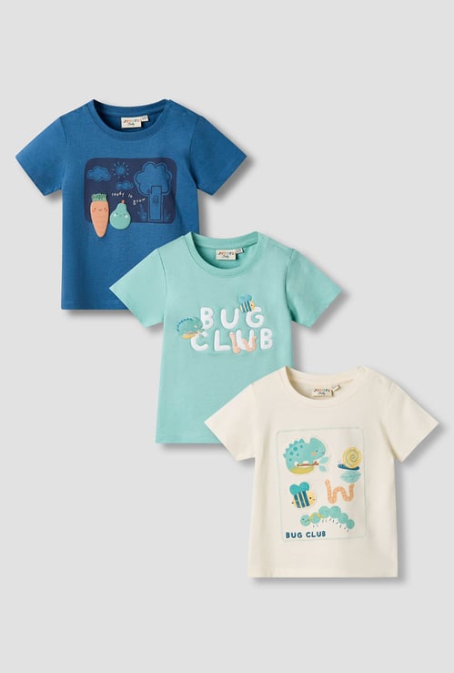 Juniors Graphic Print T-shirt - Set of 3