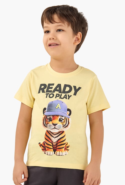 Juniors Tiger Print T-shirt