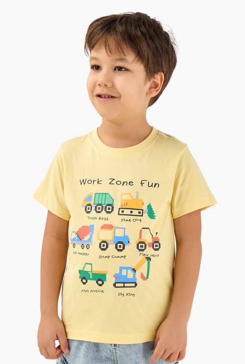 Juniors Vehicle Print T-shirt