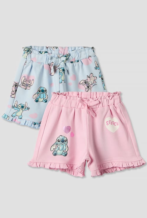 Juniors Stitch Print Shorts - Pack of 2