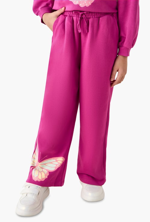 Juniors Butterfly Print Track Pants