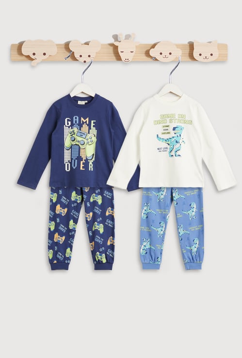 Juniors Printed T-shirt with Joggers - Set of 2