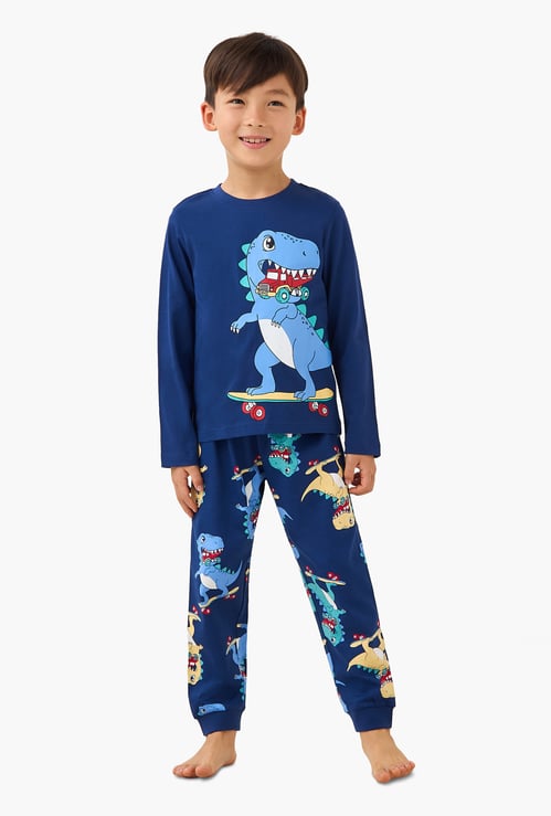 Juniors Dinosaur Print T-shirt and Pyjama Set