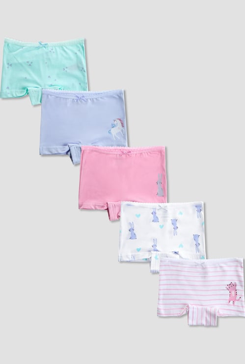 Juniors Printed Briefs - Pack of 5