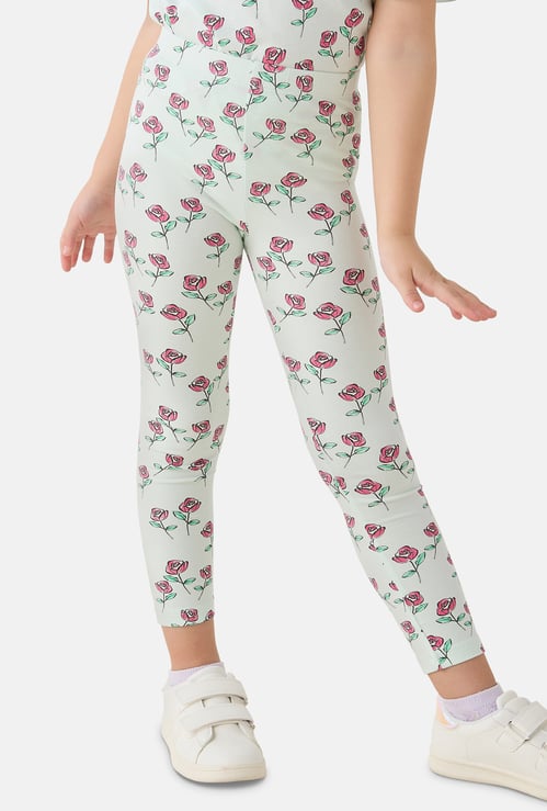 Juniors Floral Print Leggings