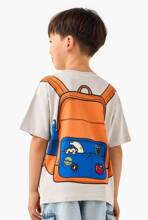 Juniors Backpack Print T-shirt